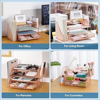 Amazon.co.jp: NCXTKJ デスクオーガナイザーとアクセサリー 4段